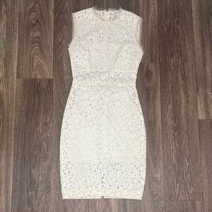 Elizabeth and James Cream Midi Lace Dress Women’s Size 0